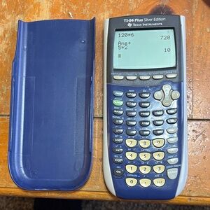 Texas Instruments TI-84 Plus Silver Edition Graphing Calculator - Navy/White